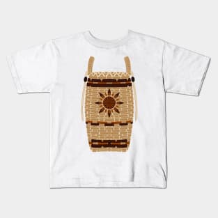 Brown black ash basket Kids T-Shirt